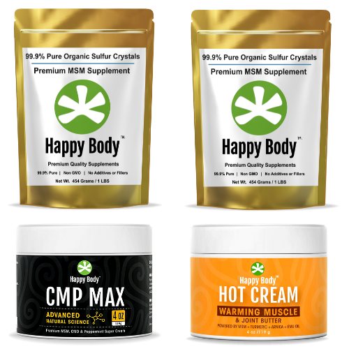 2 x Organic Sulfur, 1CMP MAX Cream and 1 Hot Cream Bundle