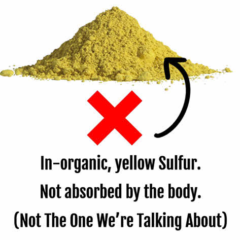 This type of yellow sulfur is not able to provide hair growth