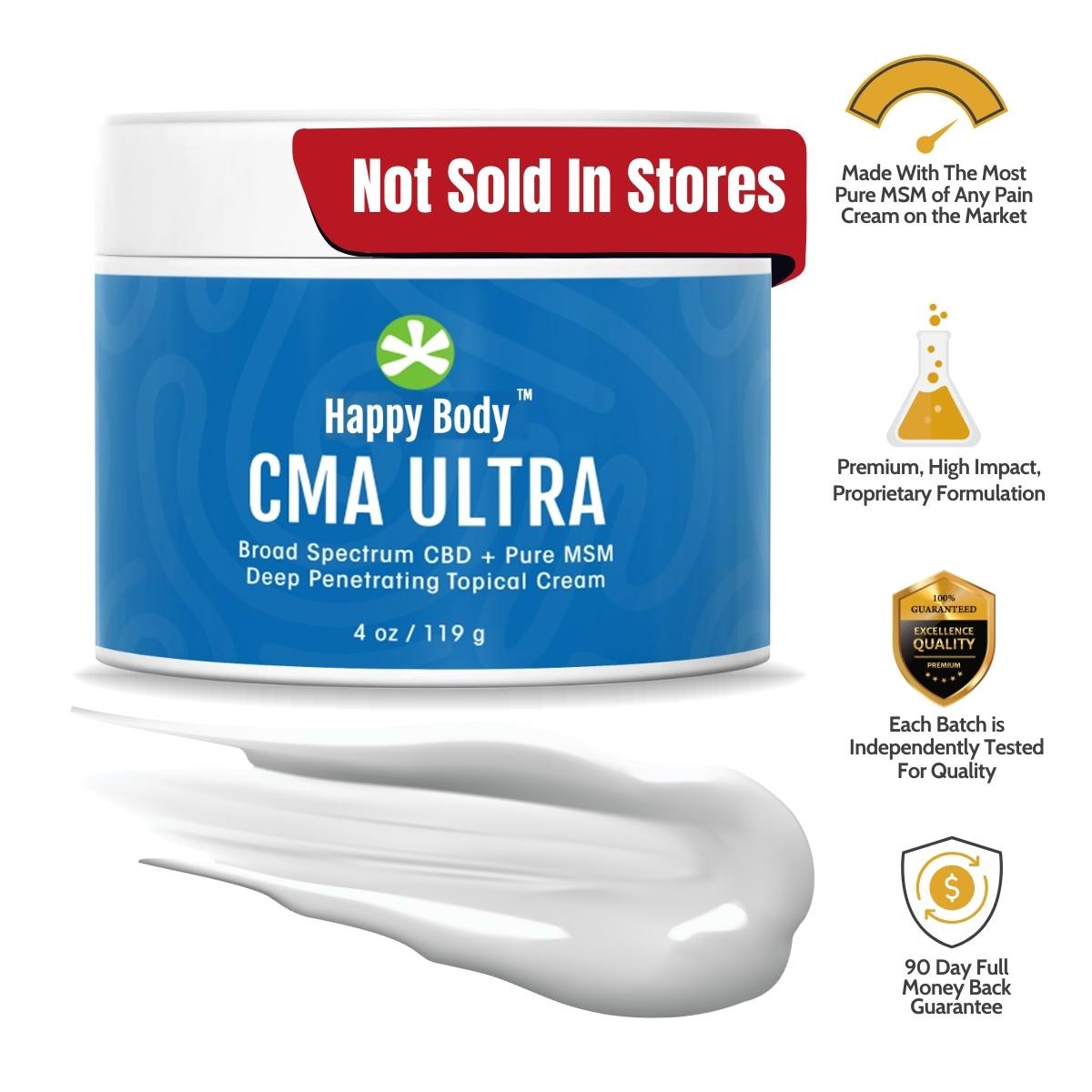 CMA Ultra Pain Cream - Summary of Features