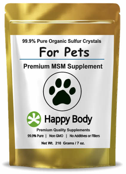 Happy Body Pure Organic Sulfur, Pure MSM For Dogs and Cats