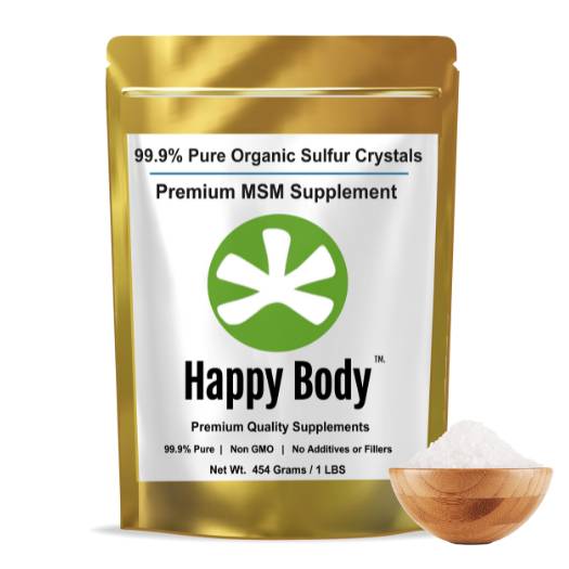 Organic Sulfur Crystals - Pure MSM Crystals - By Happy Body v2.0 600x600