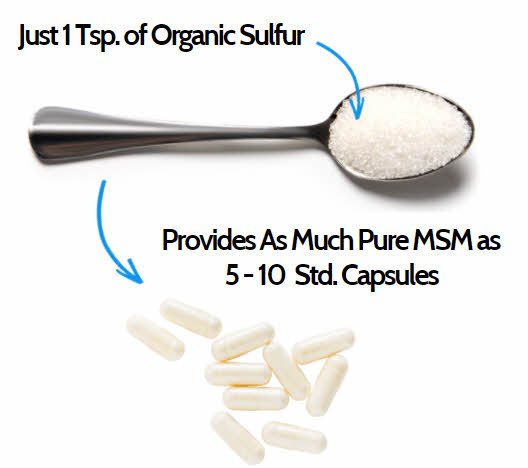 Organic Sulfur/Sulphur Potency Versus Standard MSM