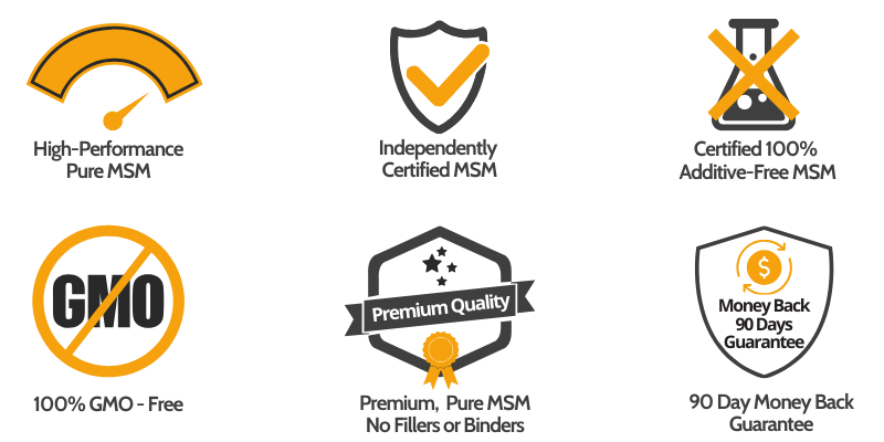 Organic Sulfur quality icons - simply the best version of MSM