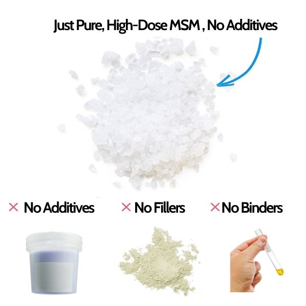 Organic Sulfur Pure High Potency 100 Additive Free Msm Crystals