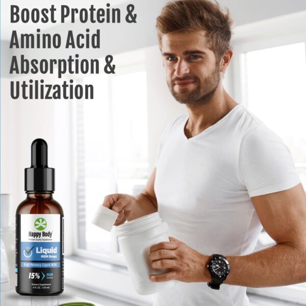 MSM Drops To Help Boost Absorption of Protein Shakes