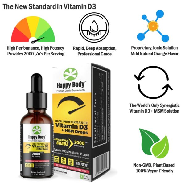 Vitamin D3 Liquid Drops by Happy Body